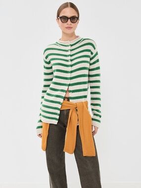The Elder Statesman Cousteau Stripe Cashmere Cardigan (Size Small, NWT)